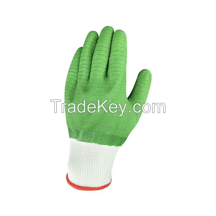 Factory Checper Price13 Gauge Working Gloves With Foam Latex Palm Tip of the Finger to Reinforce