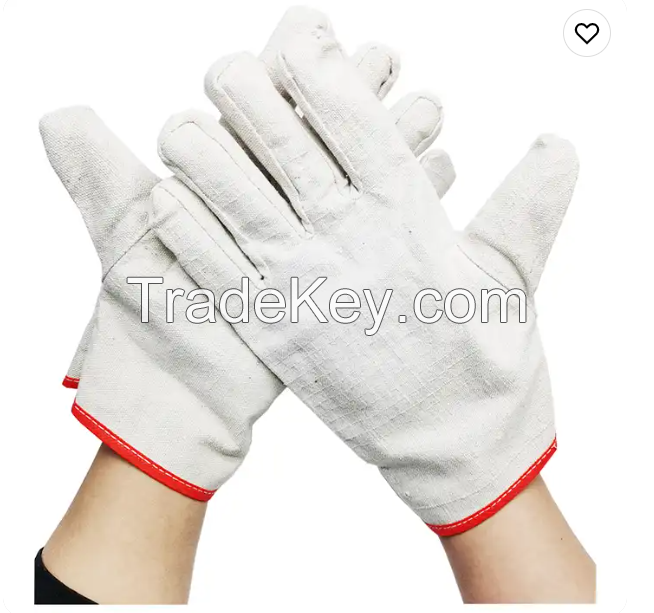 Canvas Gloves Wholesale Thread Sewing Canvas Wear-resistant Working Electric Welding Gloves Thick Labor protection Gloves