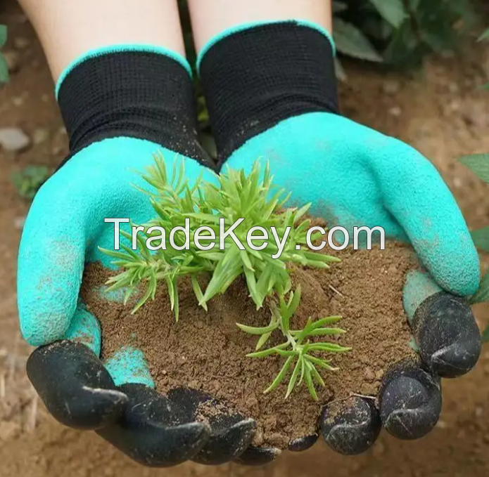 Factory Apply Garden Planting Excavation Wear-resistant Anti slip Outdoor Latex Hand protection Cover