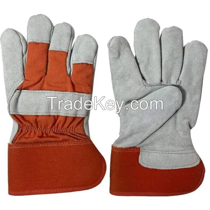 Cow Split Leather Welding Rigger Work Hand Gloves with Competitive Price
