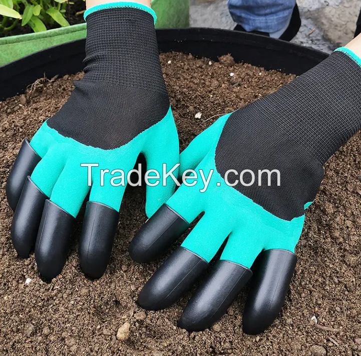 Factory Apply Garden Planting Excavation Wear-resistant Anti slip Outdoor Latex Hand protection Cover