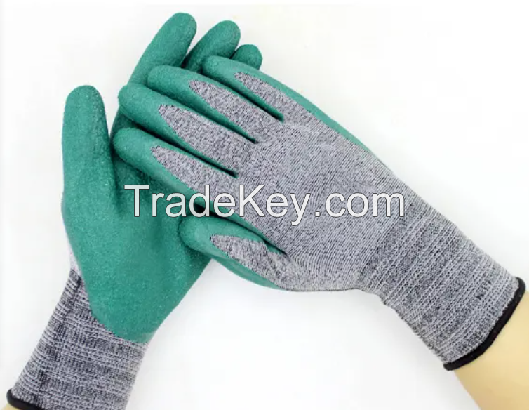High Elastic 13 Gauge Safety Gloves for Machine Repair 13 Pound Grey Rubber Tire Repairs Durable High Grip for Work Environments