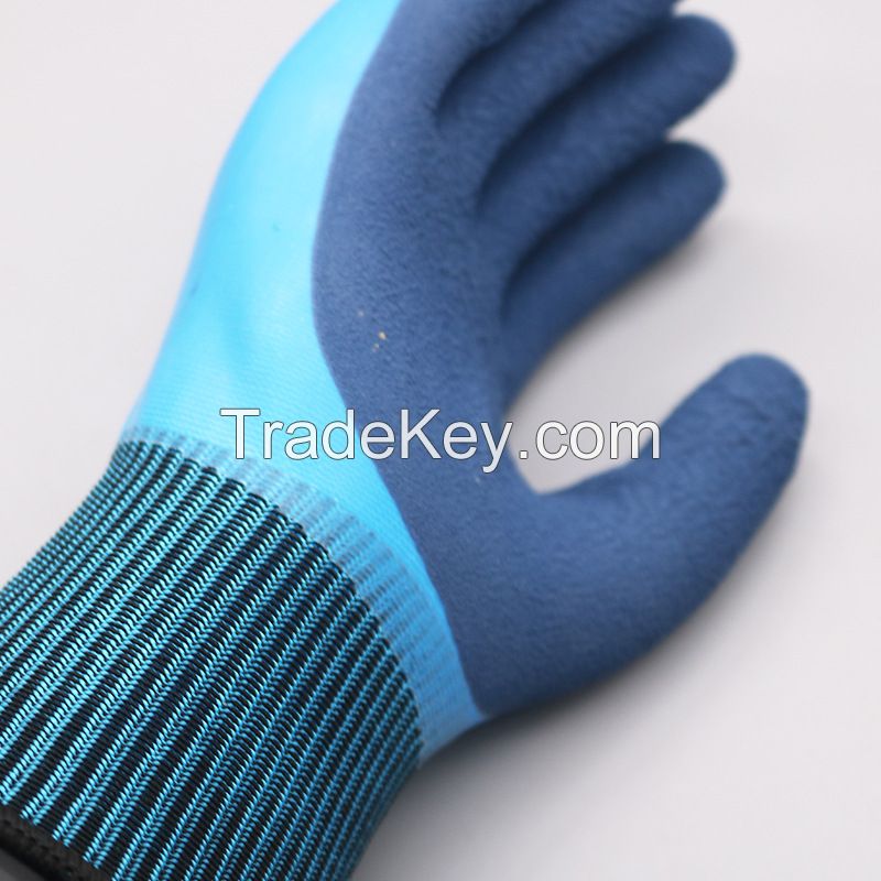 Hot Sell 13gauge Polyester Foam Latex Coated Guantes Work Gloves Anti slip Wear Resistant Construction Gloves