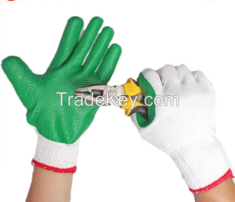 10 Gauge Palm Rubber Laminated Film Latex Coated Safety Gloves