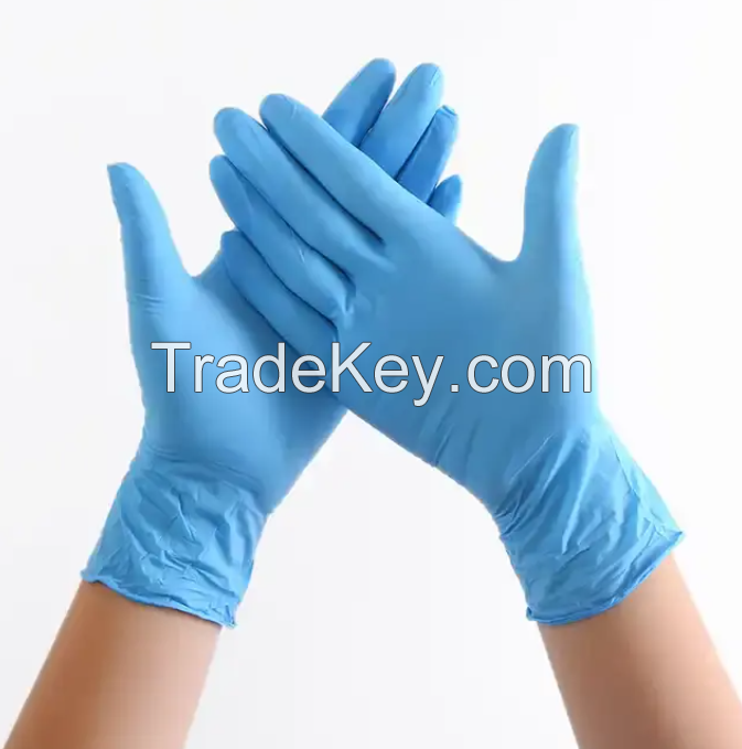  100% Nitrile Disposable Gloves Black Blue 9 Inches 3mil 4 Mil 5mil Coating Spa Salon Tattoo Salon Grip Anti-Cut Anti-Impact