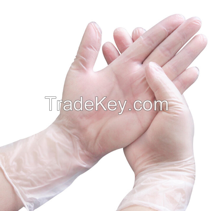 OEM Factory Direct Wholesale Clear Disposable PVC Gloves Powder-Free Multipurpose with Anti-Slip & Anti-Impact Functions