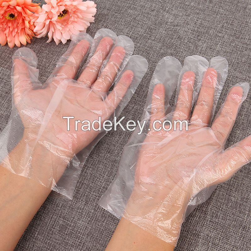 Disposable Plastic Gloves with Thick Food-grade PE Film for Catering, Kitchen, Commercial Use, Household Use Wholesale.