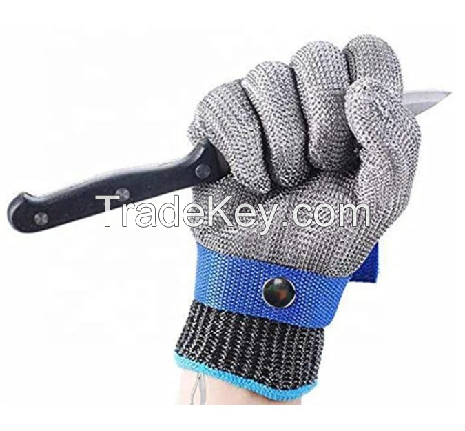 Upgraded A9 Anti-Cut Gloves Butcher Stainless Steel Wire Mesh Cut Resistant Gloves