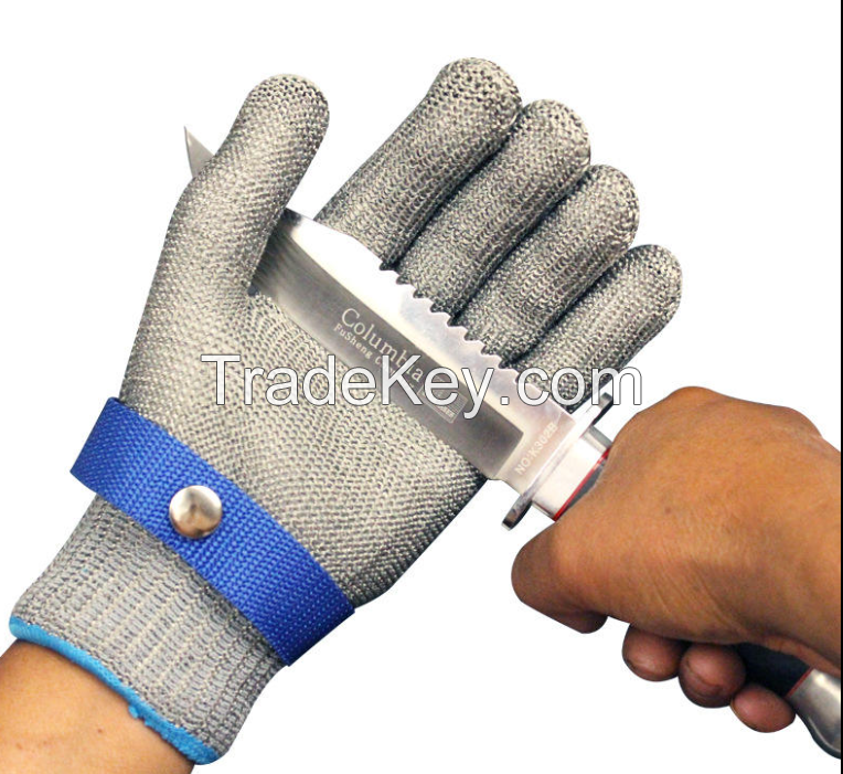 Food Grade Stainless Steel Mesh Metal Glove Fish Meat Process Cut Resistant Anti Puncture Slash Proof Hand Security Work Gloves