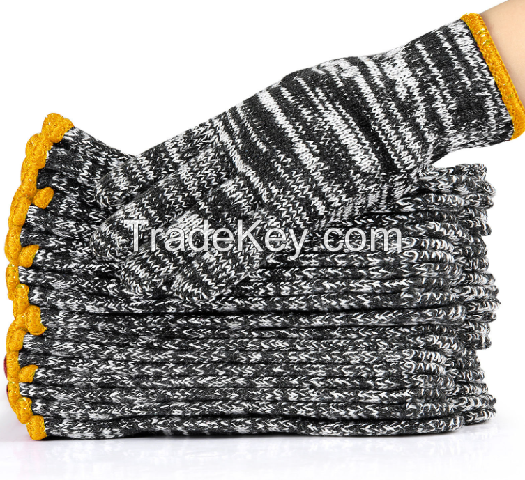 Cheap Price Cotton and Polyester Machine Knitted Work Gloves Knitted Protective Gloves