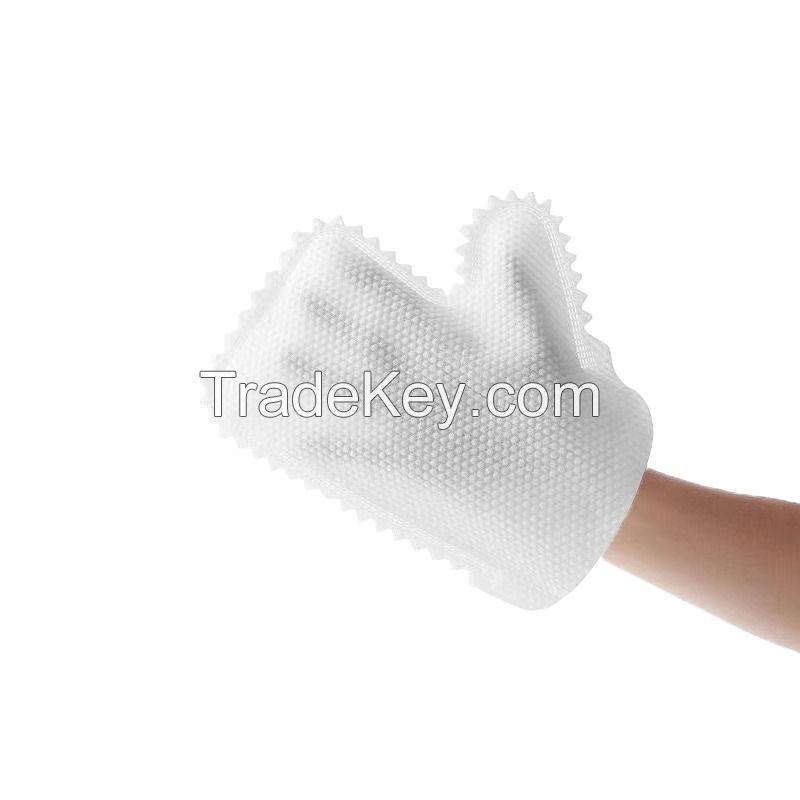 Disposable disposable cloth gloves - non-woven fabric household cleaning dry-wet dual-purpose dust removal gloves