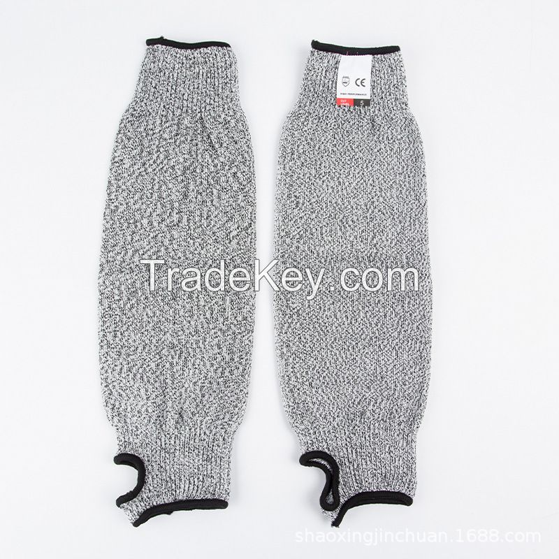 Direct Supply in Stock. Black/grey Straight Tube Anti-cut Protective Arm. Wear-resistant and Cut-resistant 5-level Arm Sleeve