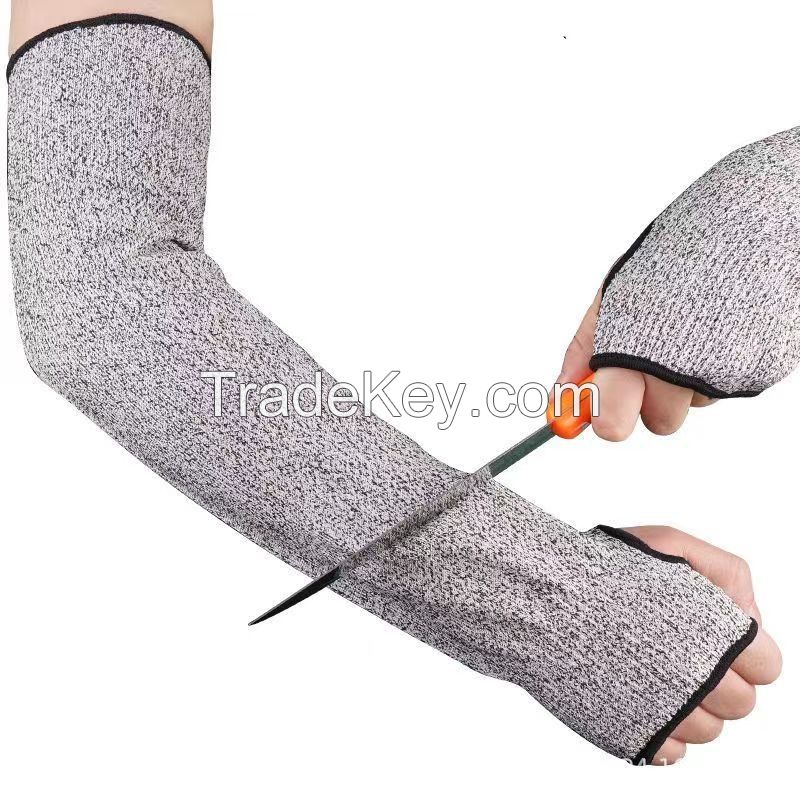 Level 5 Cut-resistant HPPE Protective Sleeve for Hands Arm protection Against Abrasions Sleeve Against Cuts protection Work