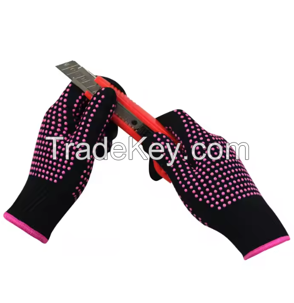 Pvc Dotted Cover Plam Anti Smash Cut Resistant Safety Kitchen Gloves For Automotive