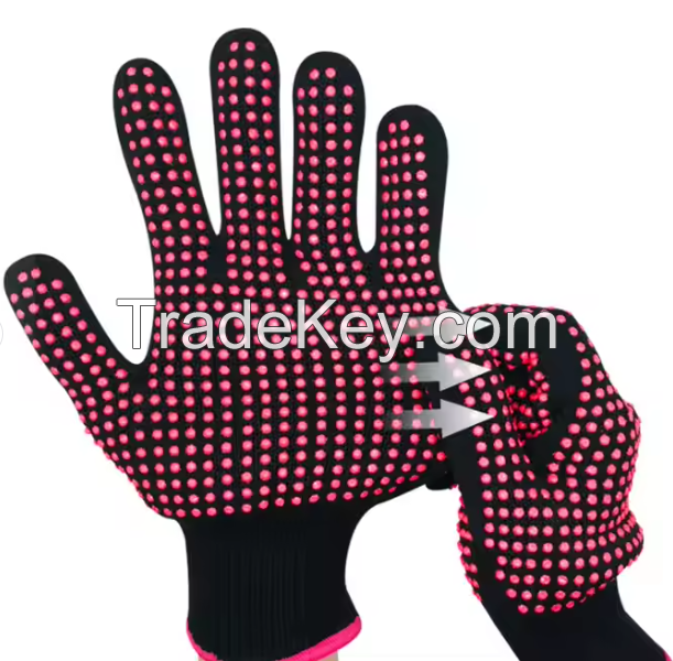 Pvc Dotted Cover Plam Anti Smash Cut Resistant Safety Kitchen Gloves For Automotive