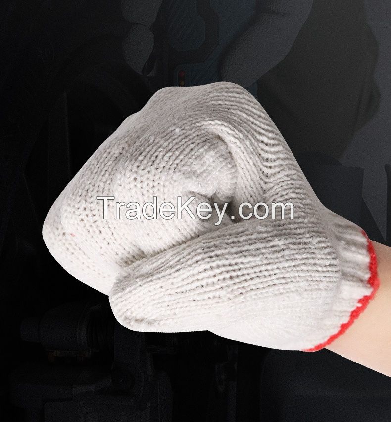 Pure cotton white thread gloves lampshade cotton ten-thread universal work hand protection thick and wear-resistant