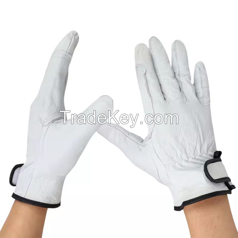 Best-selling Top-grade Sheepskin Soft Leather Heat-resistant Magnetic Flexible Heat-insulating Electric Welding Safety Gloves