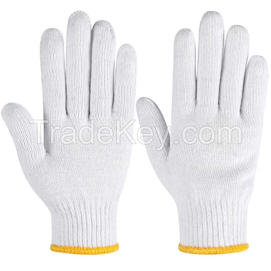 Pure cotton white thread gloves lampshade cotton ten-thread universal work hand protection thick and wear-resistant