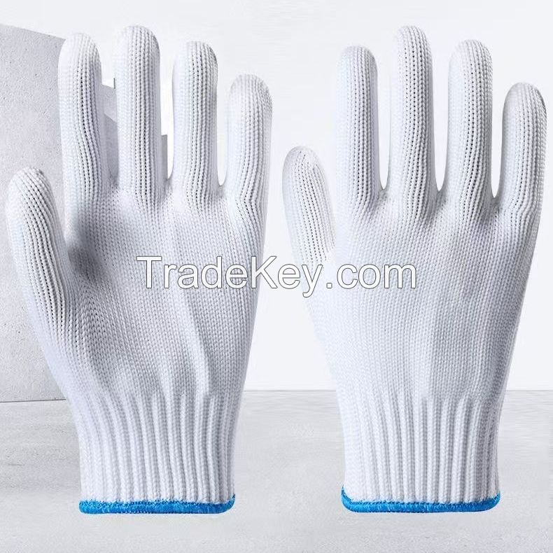 Pure cotton white thread gloves lampshade cotton ten-thread universal work hand protection thick and wear-resistant