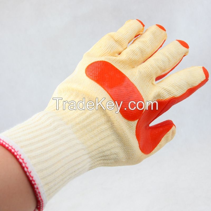 Soft film gloves, wear-resistant thickened rubber labor protection gloves for heavy machinery and steel bar workers