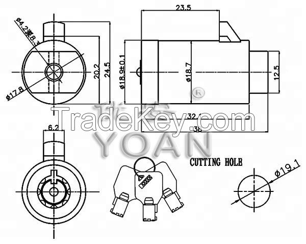 top 10 most sold products Safe Cylinder Key Code Candy Crane vending machine Cylinder Cam lock