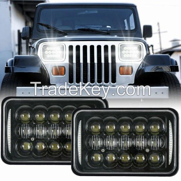 4X6INCH 45W LED HEAD LIGHT HI/LO BEAM FOR 4X4 VEHICLES