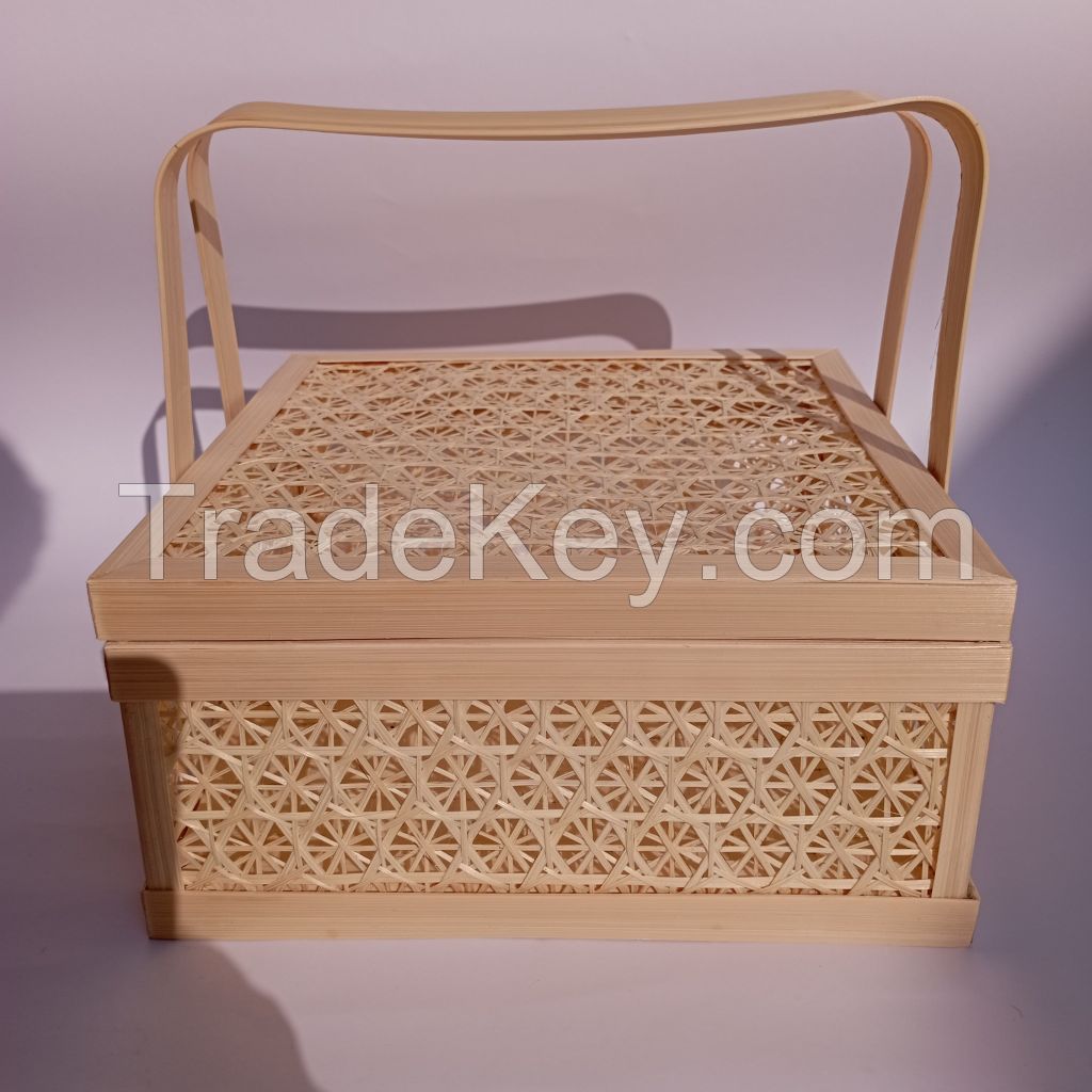 Bamboo Hamper With Handle