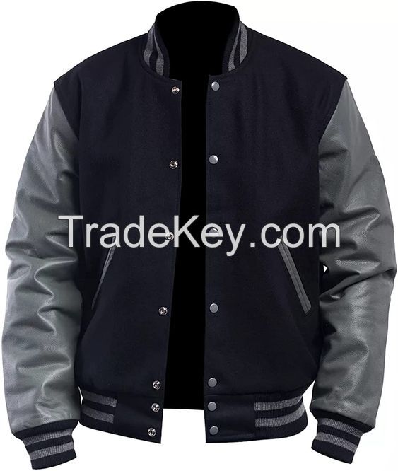 Plus Size Men&#039;s Varsity College Jackets Wholesale Blank Varsity Jackets Custom Logo Plain Letterman Varsity Jacket For Men 2023