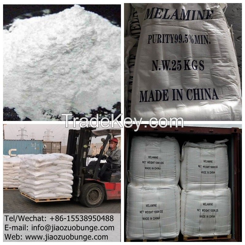 Melamine 99.5%Min for Flame Retardant