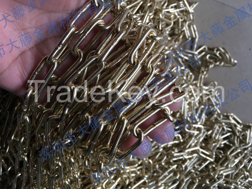 Pure brass chain, stainless steel chain