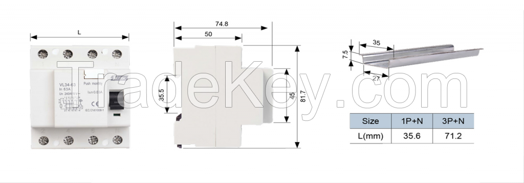 Enhance Electrical Safety with 4 Pole RCCB VL34-63 RCCB