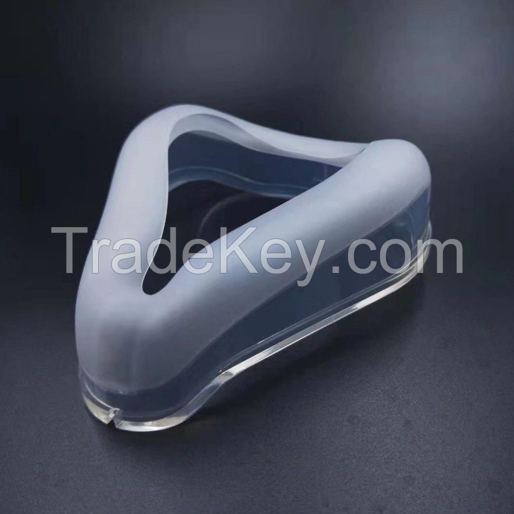 Customized Medical Grade LSR Injection Molded Silicone Nasal Mask Dust-proof Liquid Silicone Mask Cushion For Breathing Machine