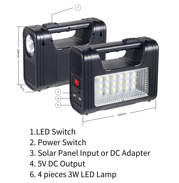 LED Light Gd-8017 Portable Residential Energy Kit Solar Panel Kit Home Mini Solar Power Kit Lighting System For Africa