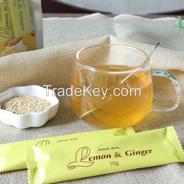 Lemon Ginger Tea high quality ginger tea powder instant lemon honeyed ginger tea granules organic herbal tea