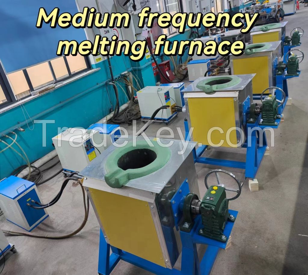  medium frequency induction melting furnace for copper steel iron steel stanless