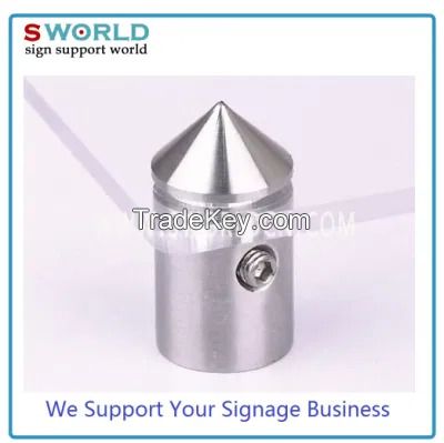 Stainless Steel Pointed Head Lateral Lock Spacers for Acrylic/Glass Panel Fixing