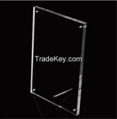 Acrylic Display Menu Stand/Plastic Brochure Holder /Sign Holder with 1-Leg