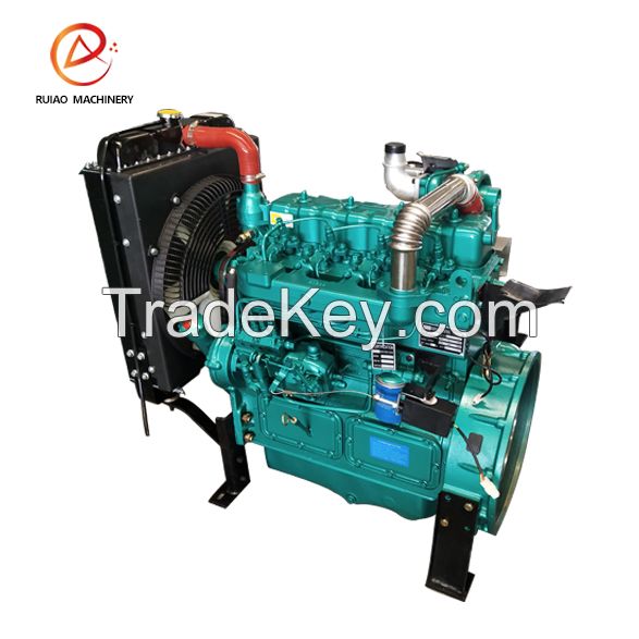 New Ricardo Water Cooled Double Cylinder 2/4/6 Multi Cylinder 4 Stroke Generator Genset Engine Electric Start Diesel Power Engine Marine Diesel Engine with CE