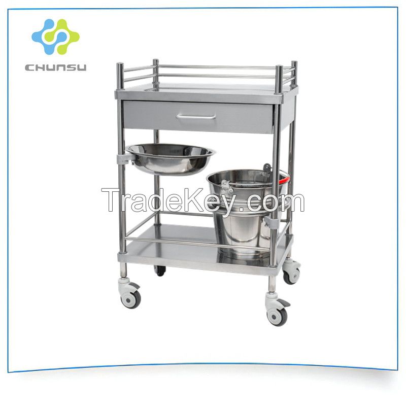 Hospital Stainless Steel Instrument Trolley