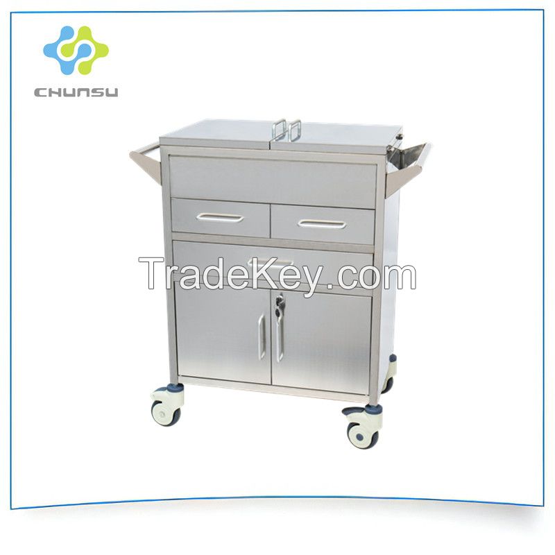 Hospital Stainless Steel Instrument Trolley