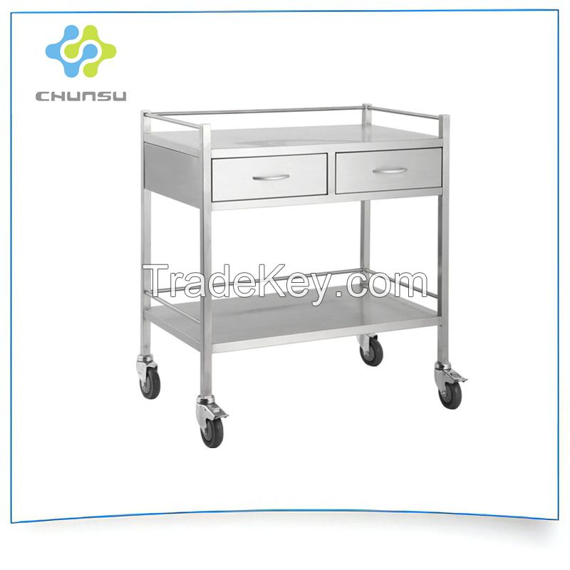 Hospital Stainless Steel Instrument Trolley