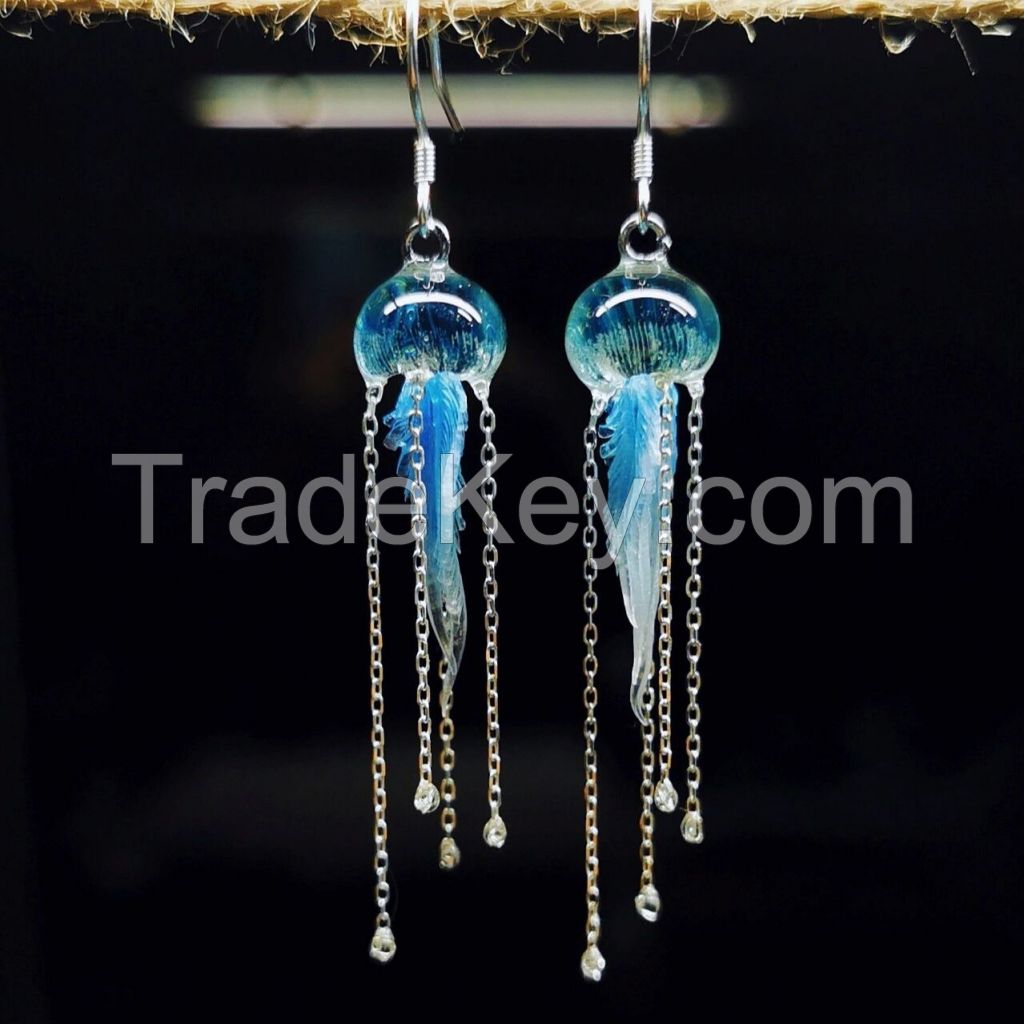 Livianla Jewelry Handmade Custom Mini Jellyfish Earrings