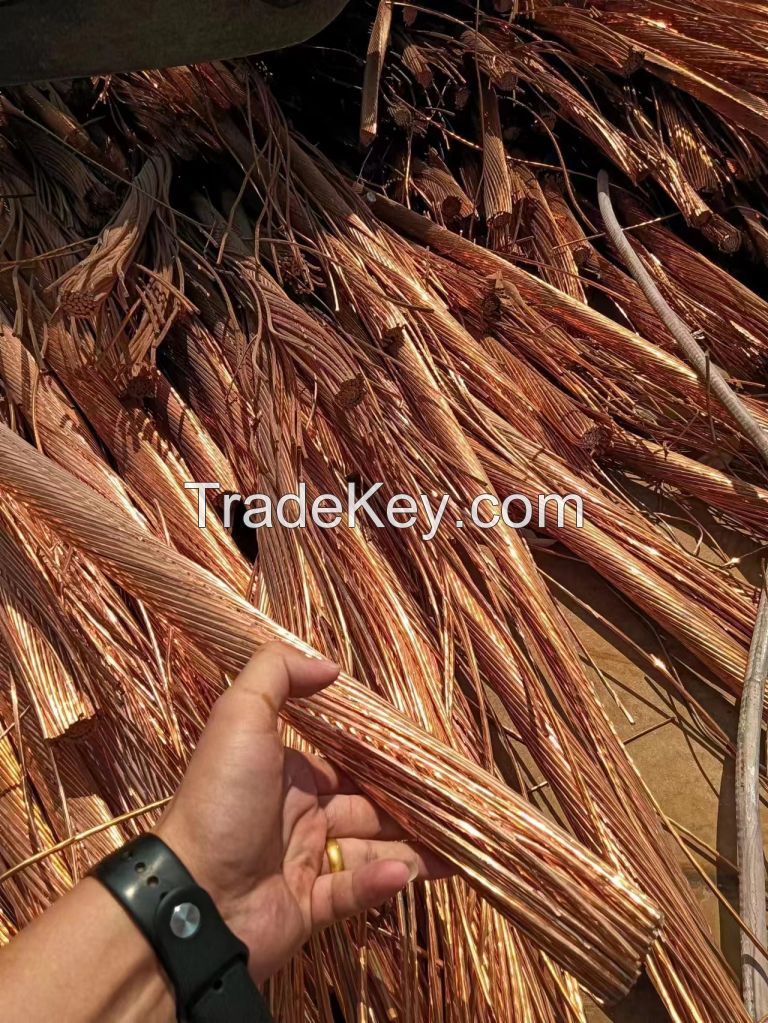 Wholesale Copper Scrap Red Copper Wire Scarp Min 99.9% Yellow Copper Wire for Large Stock