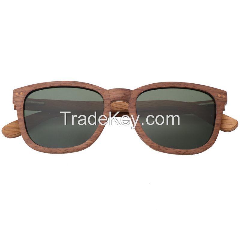 Hot Selling Wooden Sun Glasses Custom Logo UV400 Polarized Sunglasses