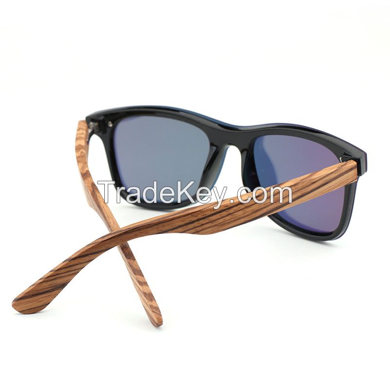 Wholesale Sun Glasses Bamboo Sunglasses UV400 Polarized Custom Logo One Piece Lens Wood Sunglasses