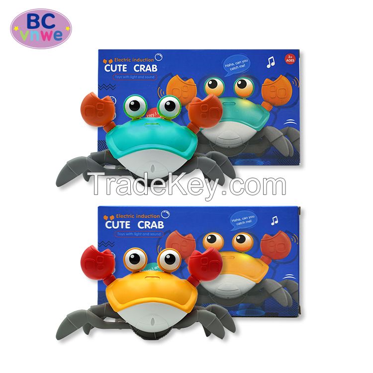 Hotselling Crawling Crab Baby Bath Toys Runaway Automatically Avoid Hand Electric walking Baby toys