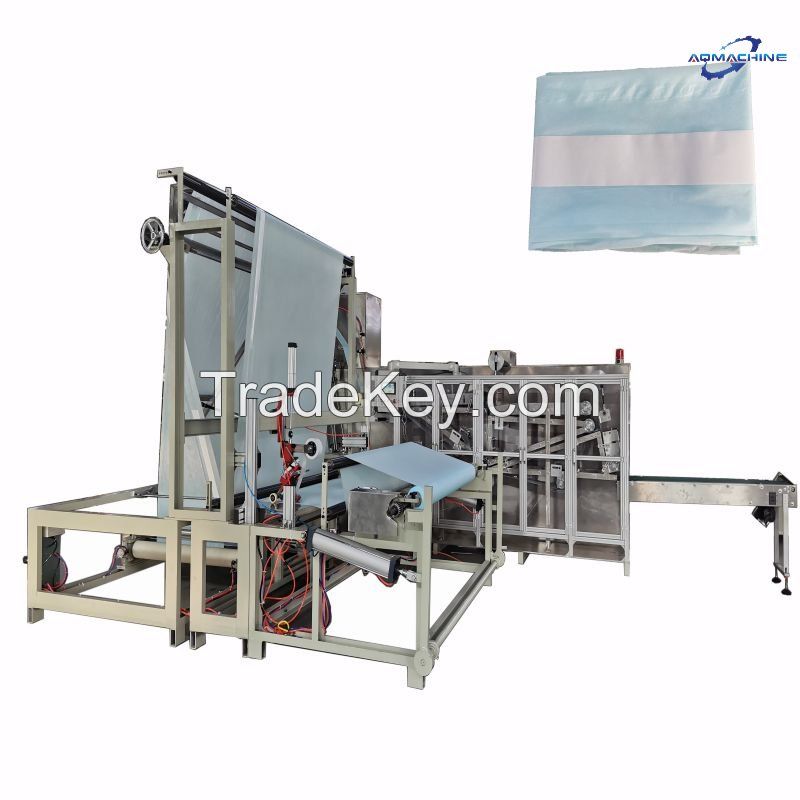 Nonwoven mulch folding machine