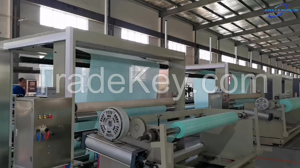 Nonwoven fabrics rewinding machine