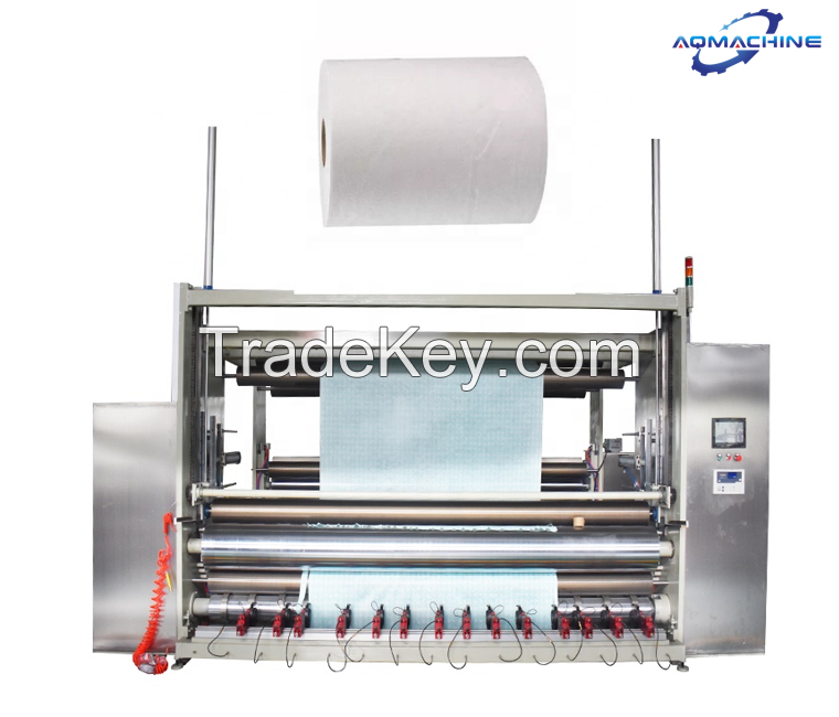 Nonwoven fabrics rewinding machine