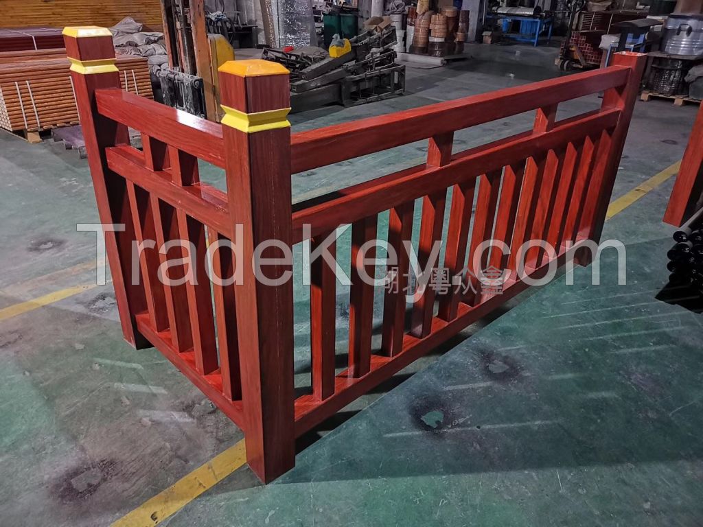 Customized Sandalwood Colour FRP Pultruded Tube Handrail for Landscape or Garden Usage